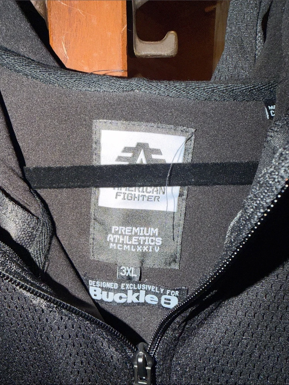 American Fighter Black Zip-Up Athletic Hoodie